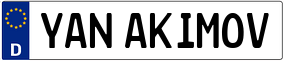 Trailer License Plate